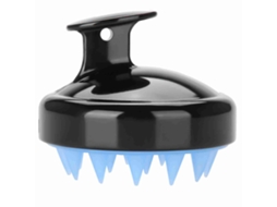 Escova de massagem de silicone 2026 para cabelo, banho e shampoo preto