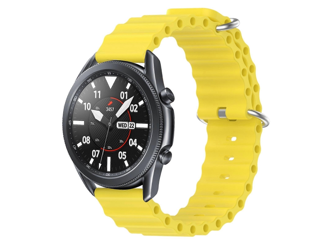 Pulseira De Silicone De Cor Sólida Estilo Oceano Para Samsung Galaxy Watch3 45mm 22mm