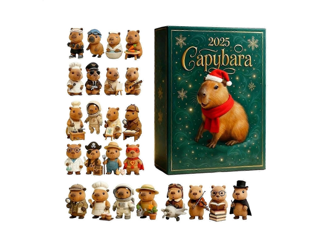 Calendário Do Advento Com 24 Pendentes De Capivara