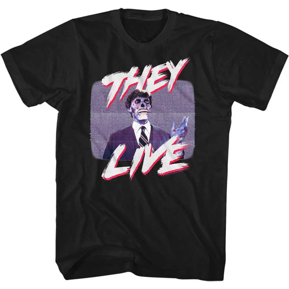 Unisex Adult T-shirt Rockinstone They Live Movie Politicians Speech Black Sizes