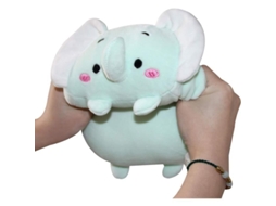 2026 almohada de Peluche de Elefante Cariñoso Cilíndrica Suave para Niños, Almohada Kawaii para Dormir (20cm)