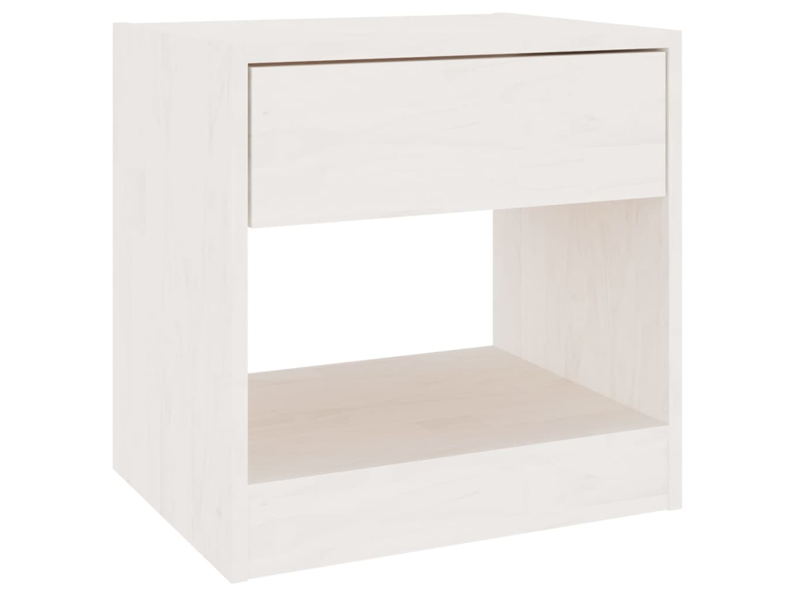 Bedside Cabinet, Bedside Cabinets Vidaxl Branco Madeira De Pinho (n/a)
