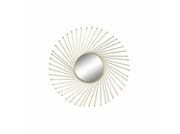 Espelho de parede DKD Home Decor Espelho Dourado Metal (84 x 2,5 x 84 cm)