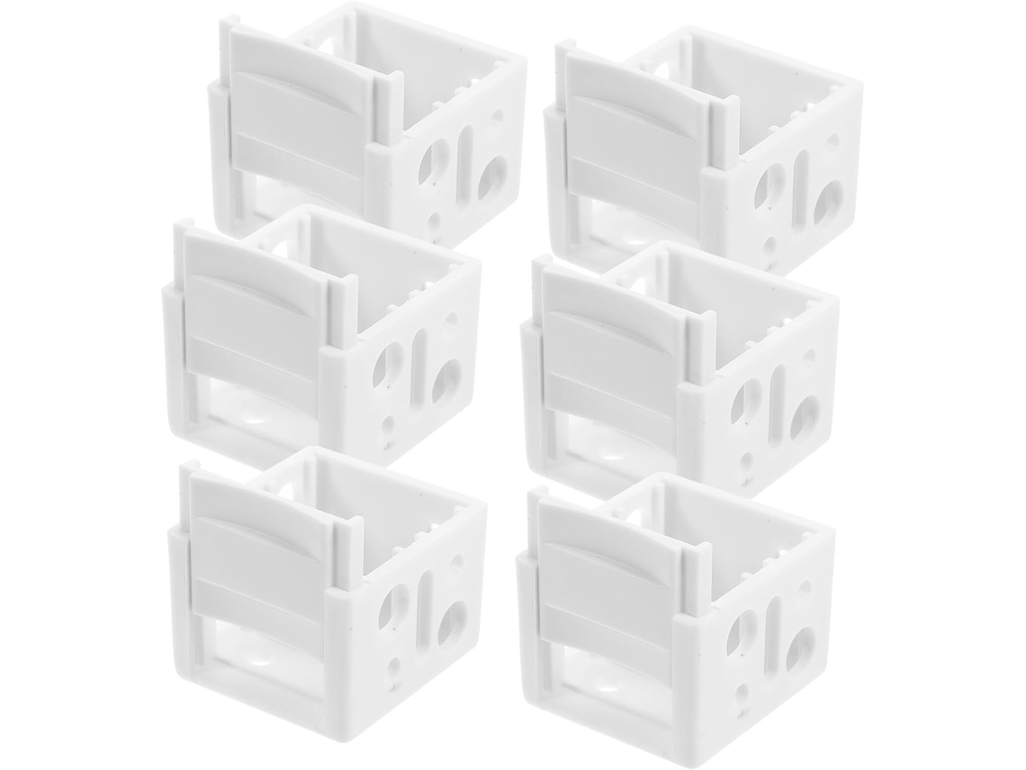 Suportes De Montagem Para Persianas Doitool Em Abs Branco, Conjunto Com 6-unidades, Design Simples E Estável, Suporte