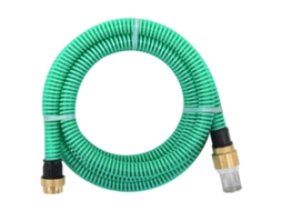 Vidaxl Mangueira De Sucção Com Conectores De Latão 1,1" 5 M Pvc Verde