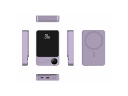 2026zentro-carregador Portátil Sem Fio Magnético 20w Pd Com Display Led Bateria Externa Slim Mag-safe 10000mah