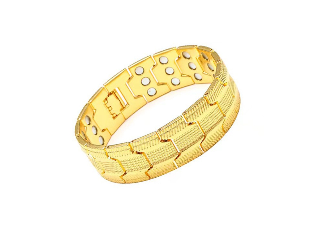 Pulseira De Cobre, Bracelete Magnética Masculina, Removível (ouro) Spqment