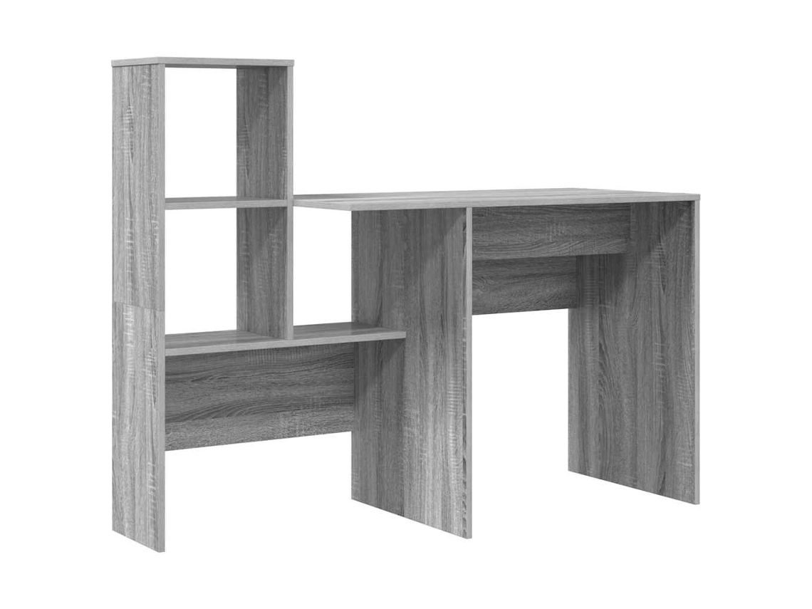 Conjunto 1 Mesa De Engenharia Vidaxl Cinzento Derivados De Madeira (131,5 X 50 X 106,5 Cm)