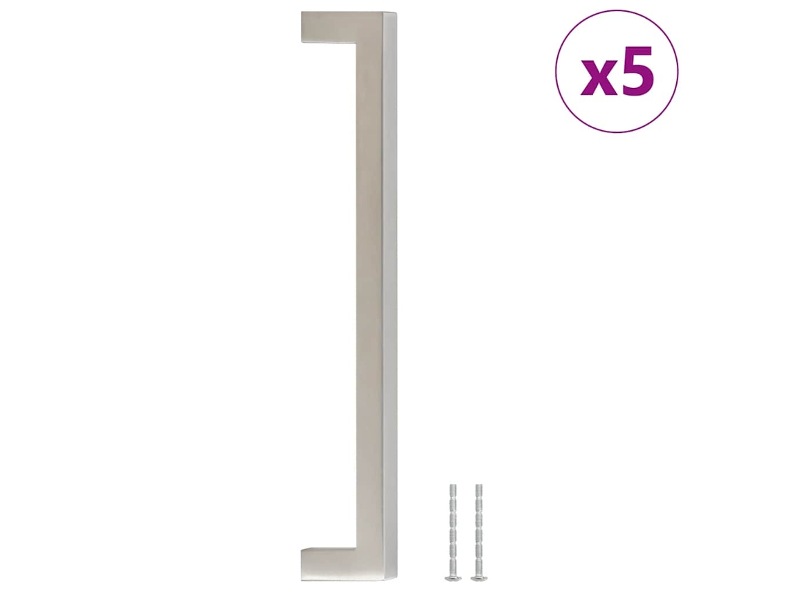 Cabinet Handle, Cabinet Handles Vidaxl Prateado Aço Inoxidável (192 Mm)