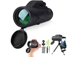 Binóculos ENKERS Monoculares 12X50 HD Portátil Monocular À Prova D'Água Anti-Embaçante com Tripé com Adaptador de Smartphone para Observ-Preto