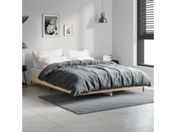 Estrutura De Cama 135x190 Cm Derivados Madeira Carvalho Sonoma
