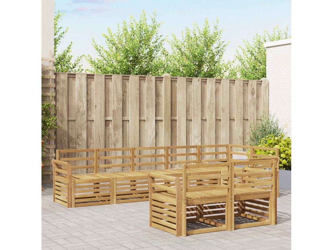 Vidaxl Conjunto De Sofás Para Exterior 8 Unid. Branco