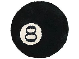Alfombra Redonda 8 Billar Negro Suave Antideslizante Alfombra Baño Dormitorio Niños Alfombra Decorativa Flocking 60-100cm A