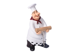 Laxiscreed Estátua De Cozinheiro Decorativa Em Resina Para Cozinha E Restaurante