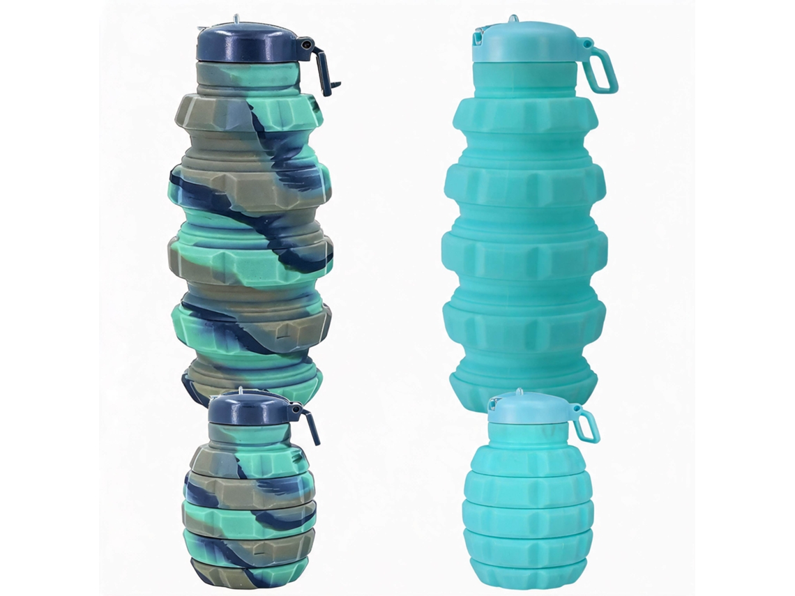 Garrafa de água dobrável, 500ml, para atividades ao ar livre, 2 unidades HENTEN HOME