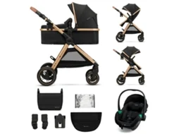 Carrinho De Bebé Multifuncional 3 Em 1 Kinderkraft Esme Pro (preto)