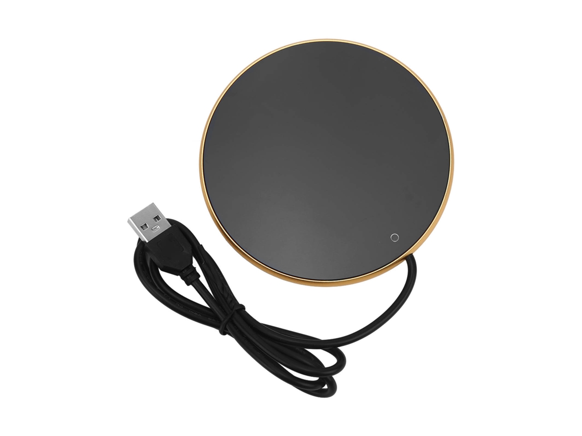 Calentador De Tazas De Café 55°c Usb Con 3 Niveles Para Hogar Oficina Viajes Oro