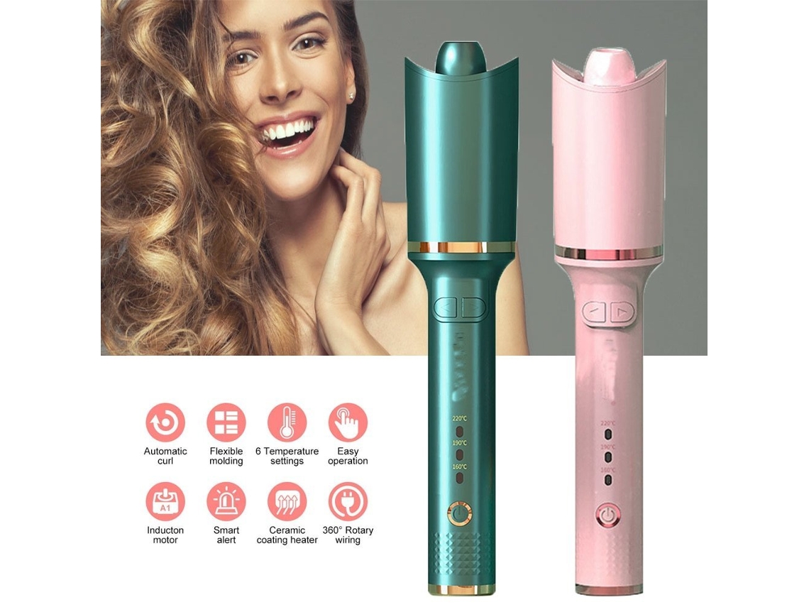 Modelador De Cabelo Automático Verde