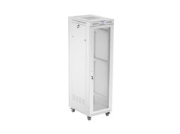Armário de rack de chão 19 42u 600x800 cinza perfurado porta lcd Lanberg (pacote plano)