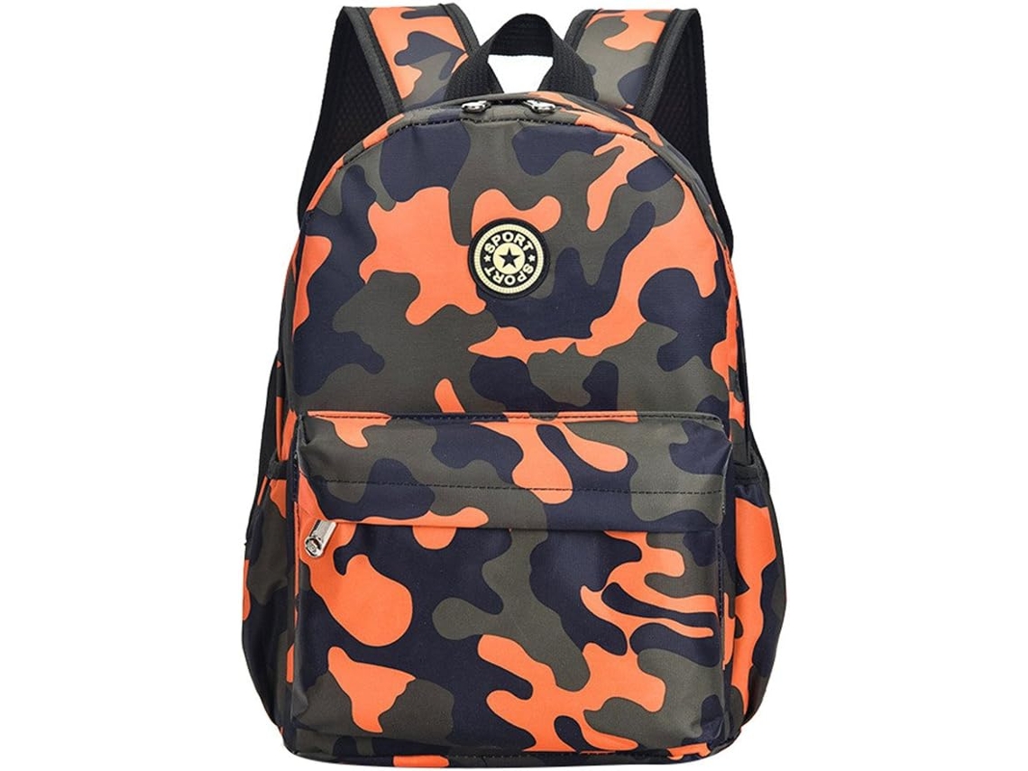Mochila Escolar, Unissex, Infantil Para Livros, Cor Laranja