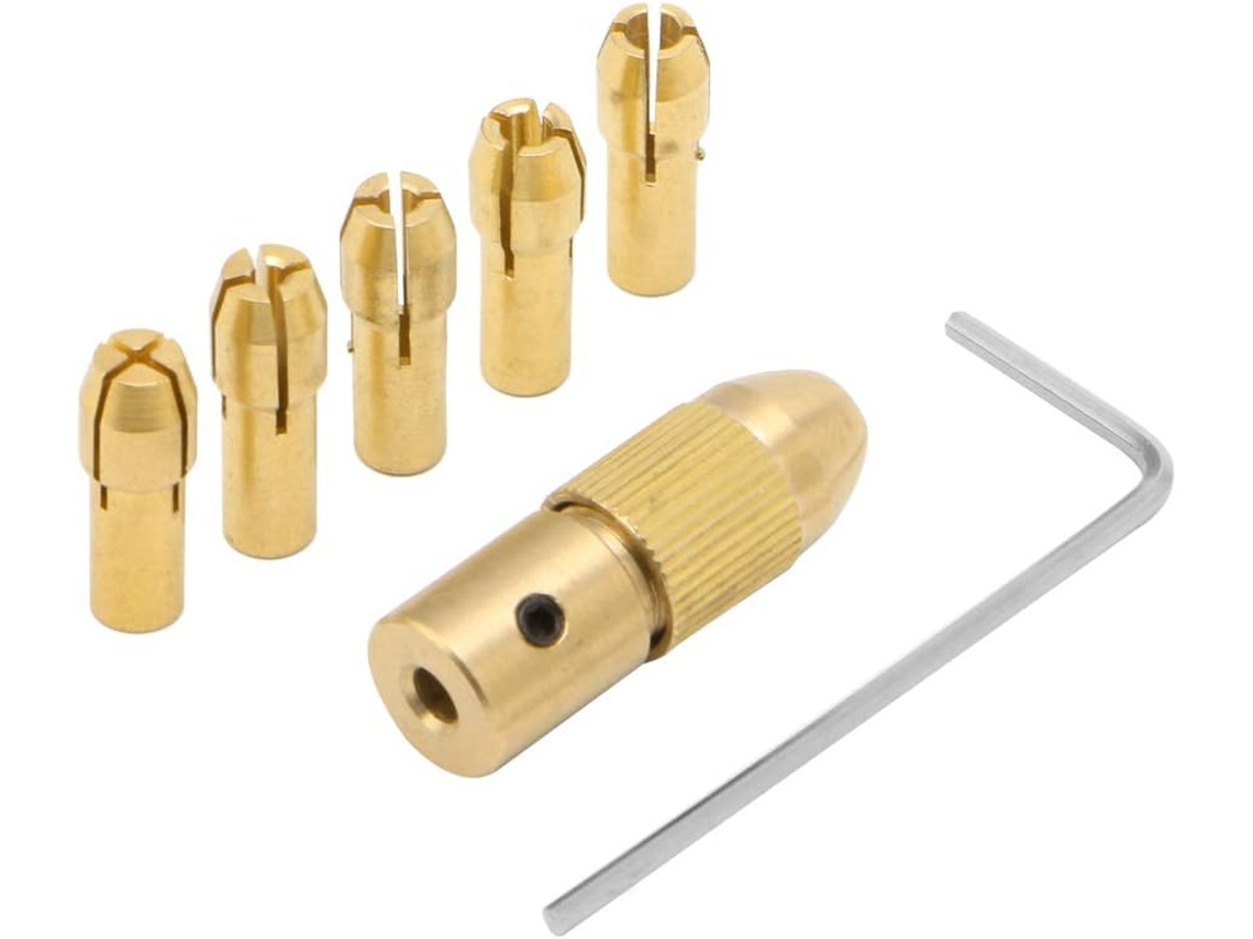 Conjunto De 7 Peças Com Brocas Pequenas Para 0,5 A 3 Mm, Pinça Fixação E Rotativa Fácil Pelo Cliente