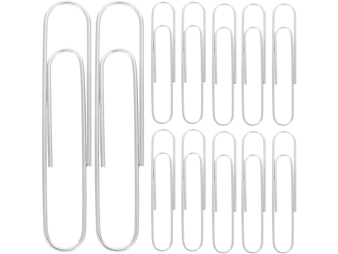 Conjunto de 300 clipes de papel grandes Sewacc, clipes de metal para organizar documentos fora da mesa, ideais para escola ou casa.