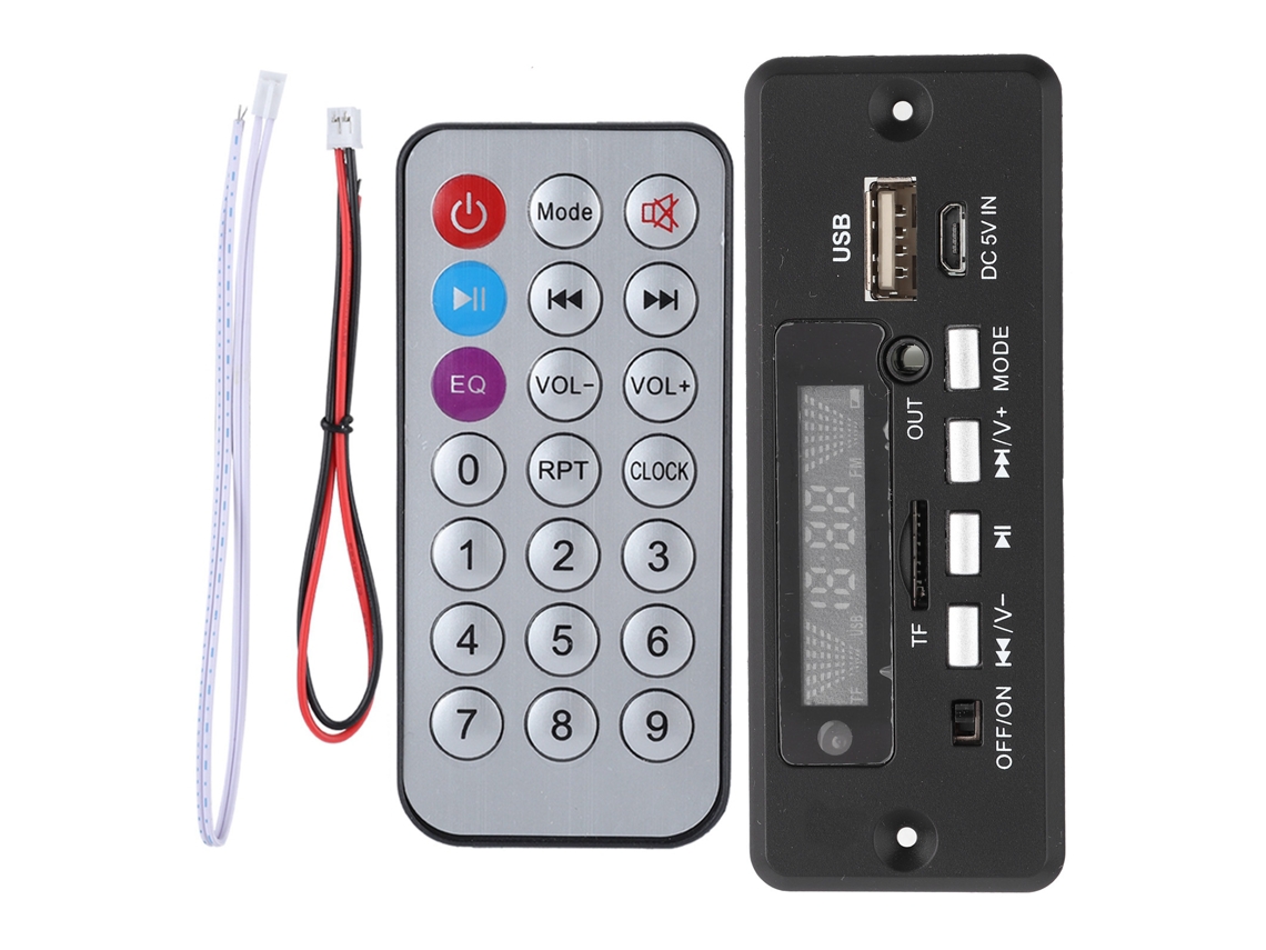 Aetheria placa Decodificadora Bluetooth Veicular com Chamada Hands free e Controle Remoto (preto)
