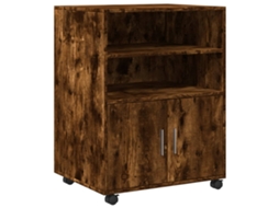 Rolling Cabinet, Rolling Cabinets Vidaxl Marrom Madeira Processada (n/a)
