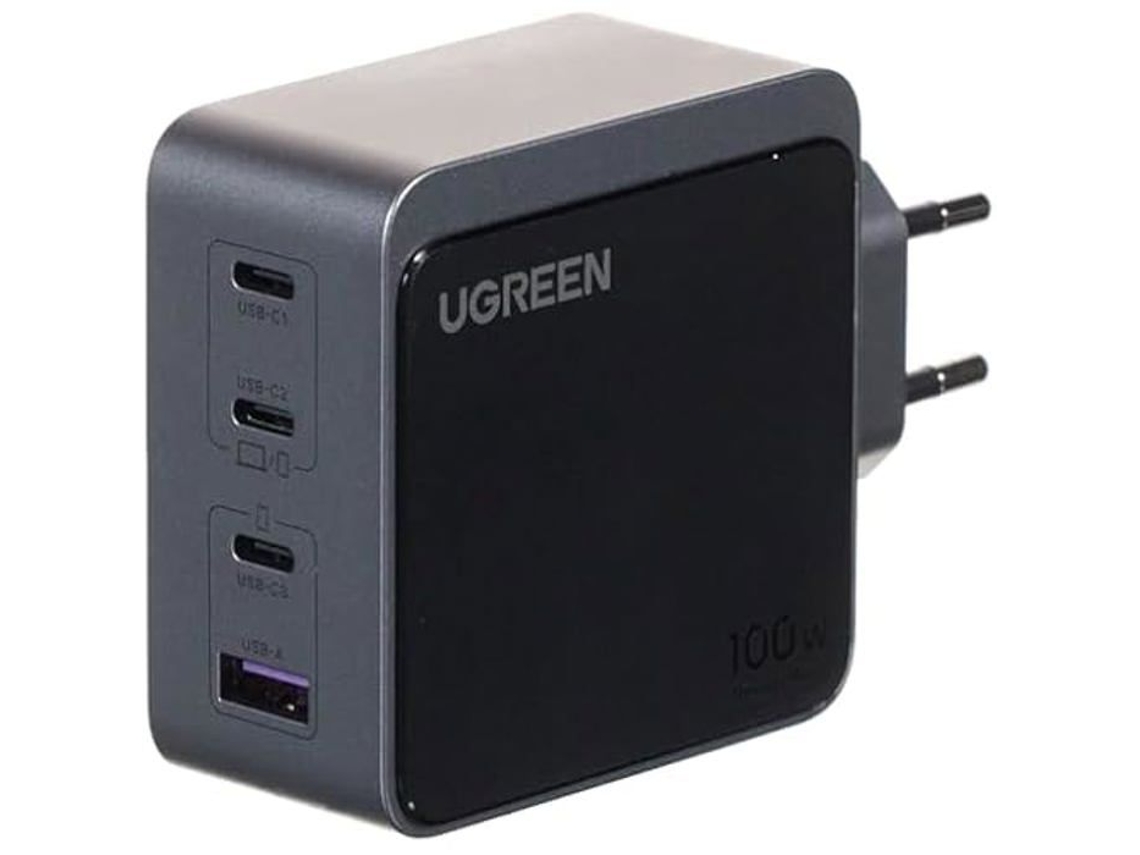 Carregador Rápido Ugreen Nexode S 100w 4 Portas Usb Tecnologia Gan Cinza