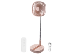 Vento Portátil Plegable Mesa Usb Recargable Rosa