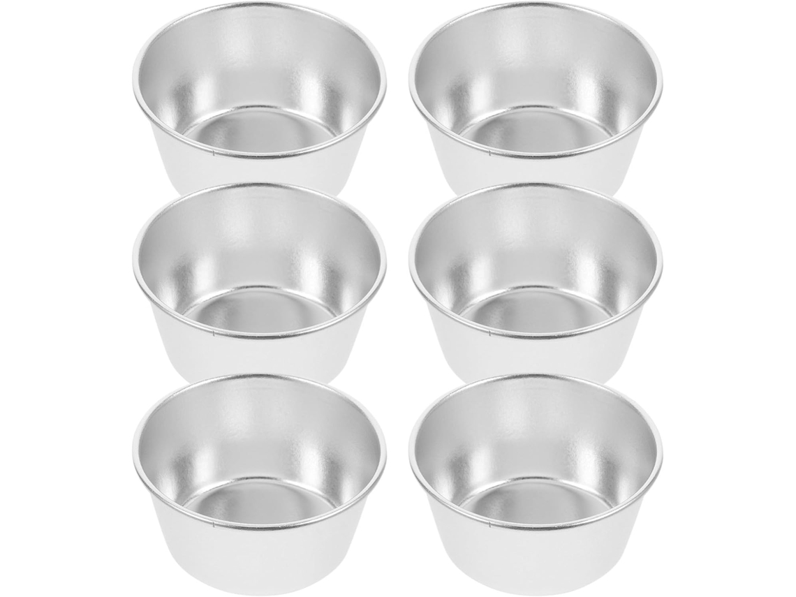 Conjunto de 6 formas redondas para grelhar com superfície antiaderente.
