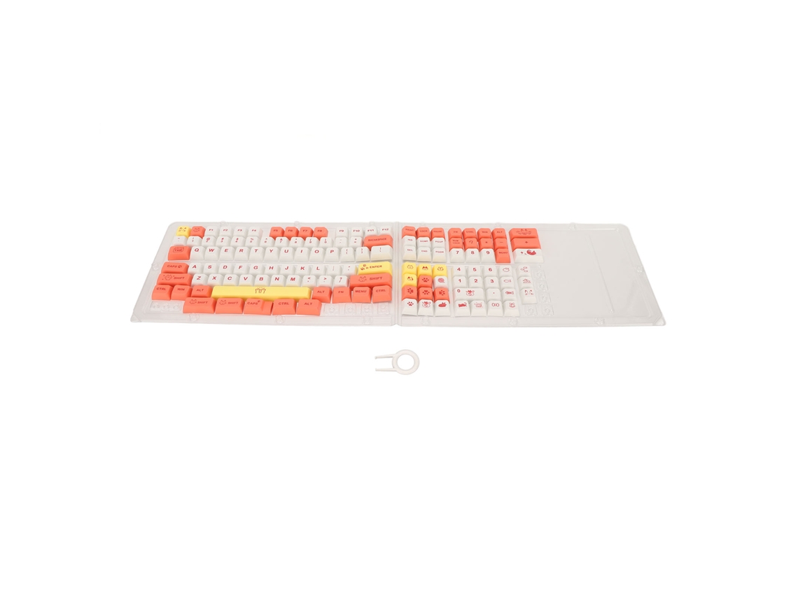Aetheria teclas de Teclado Mecânico Pbt 130 Teclas Sublimação por Corante Design Ergonômico Gato Rosa