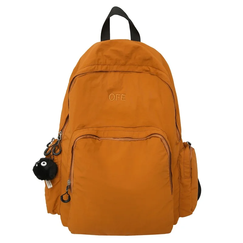 (js1104-marrom) Nova Mochila Feminina Casual Leve/mochila Escolar Para Estudantes