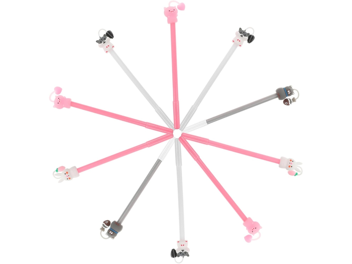 Canetas Rollerball Em Gel Em Formato De Animais, 10 Unidades