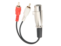Xlr Female To 2rca Cable Left And Right Sound Lotus Head Sound Cable Converter For Speaker Microphone 5.9in LAXISCREED
