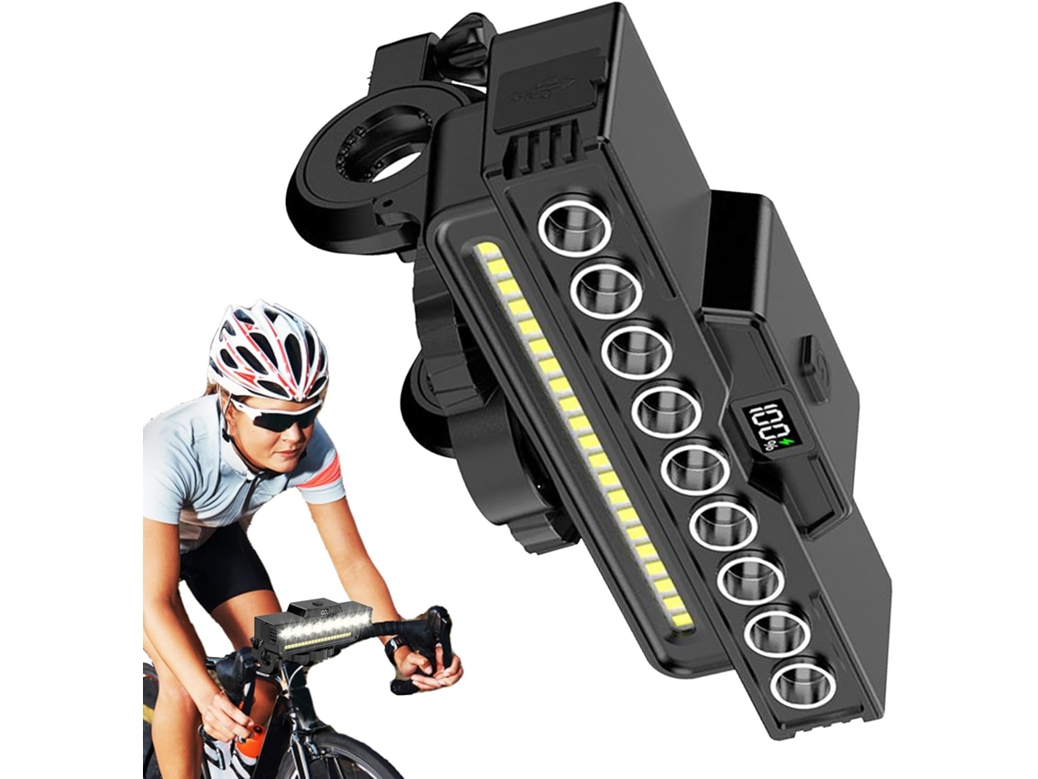 Farol De Bicicleta | À Prova Dágua Com Buzina De Segurança, Acessório De Ciclismo Resistente Às Int Vayotoy