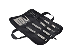 Conjunto de ferramentas de churrasco Nova Line, 3 peças, aço inox, com bolsa