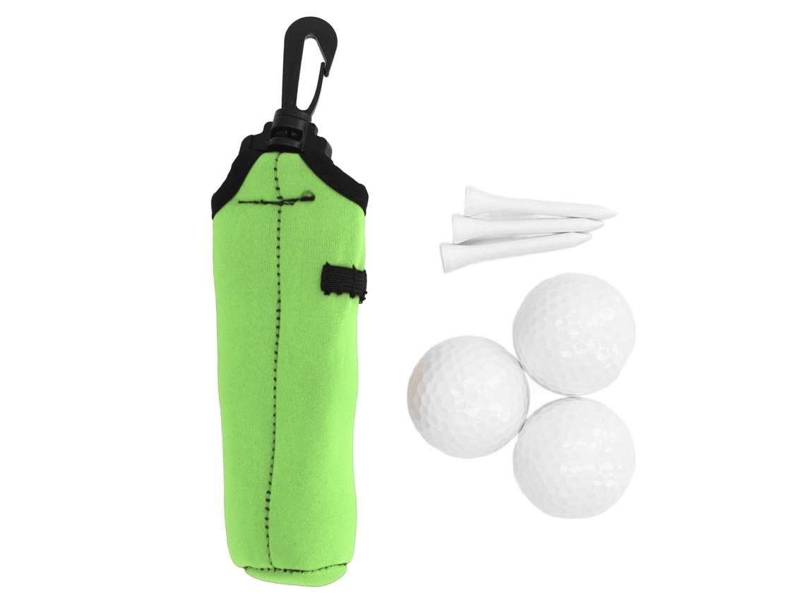 Omni-bolsa Portátil Para Bolas E Tees De Neopreno Com 3 Bolas E 3 Tees Para Armazenamento Presente Verde