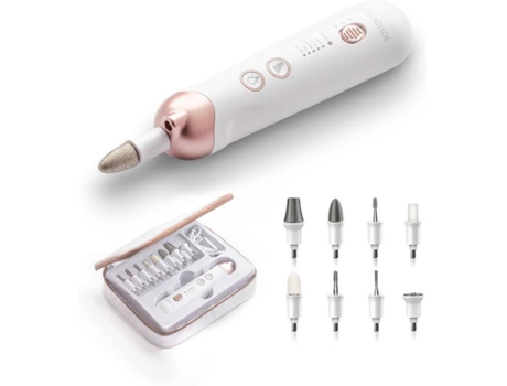 Queen Lixadeira para Unhas Profissional Kit Elétrico para Manicure e Pedicure 5 Modos 9 Acessórios de Alta Qualidade Velocidade Ajustável BOSTONTECH