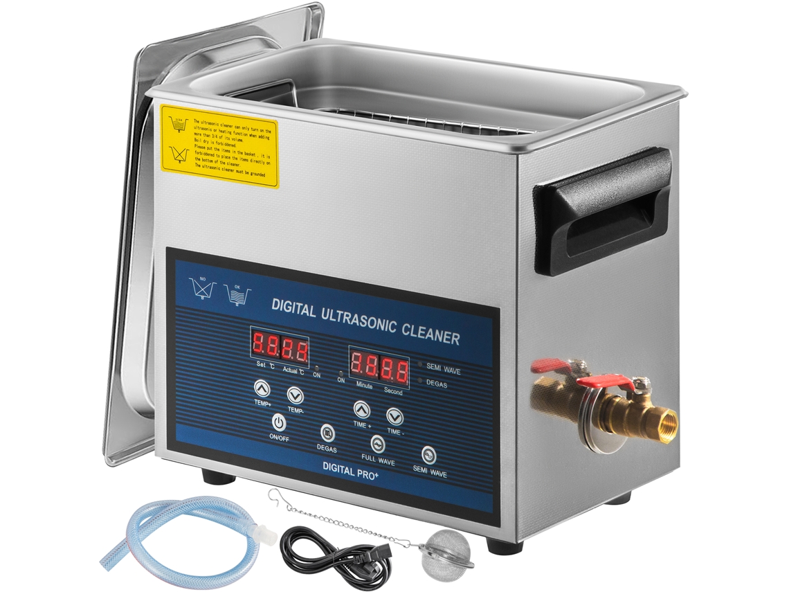 6l Limpador Ultrassónico Joias Óculos Lentes Louça Aço Inoxidável Tempo Trabalho 0 99 Min