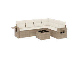 Garden Sofa Set, Garden Sofa Sets Vidaxl Bege Rattan / Vime (n/a)