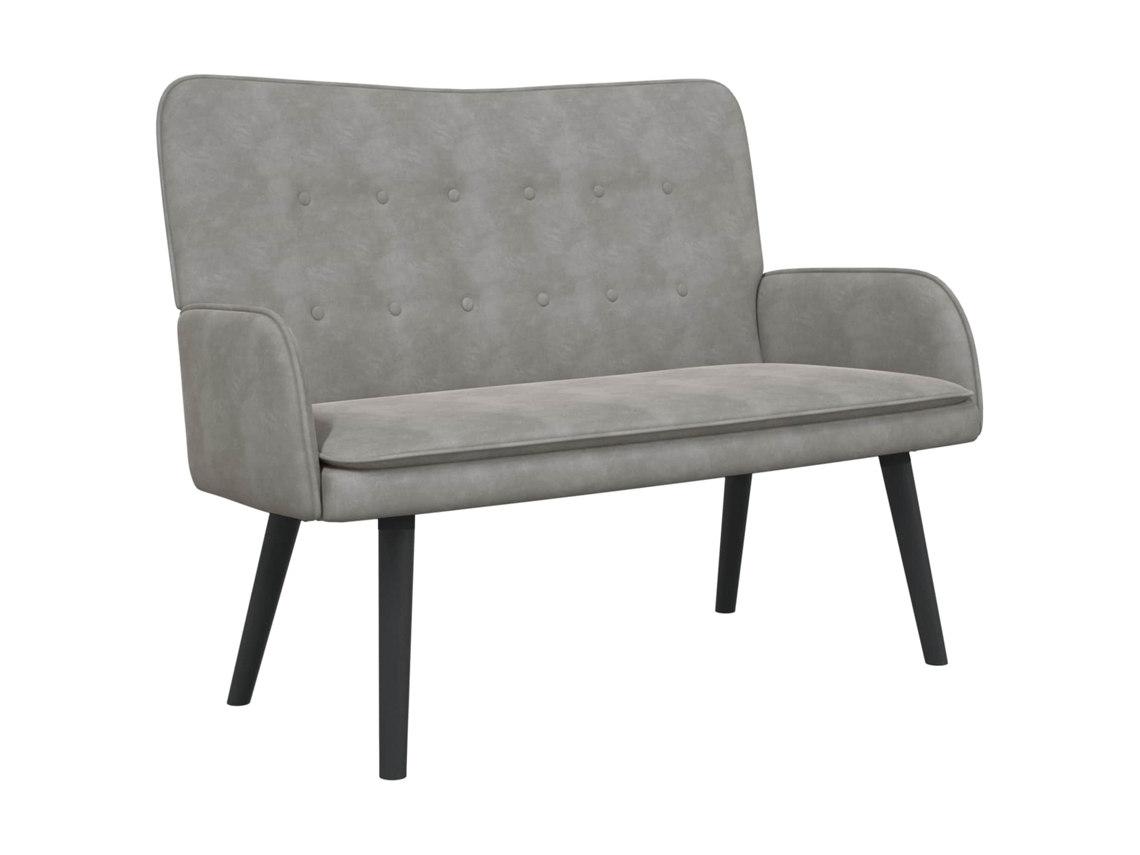 Sofá para 2 Pessoas Cinzento claro 115 X 61 X 87 Cm Veludo MAISON EXCLUSIVE (v)