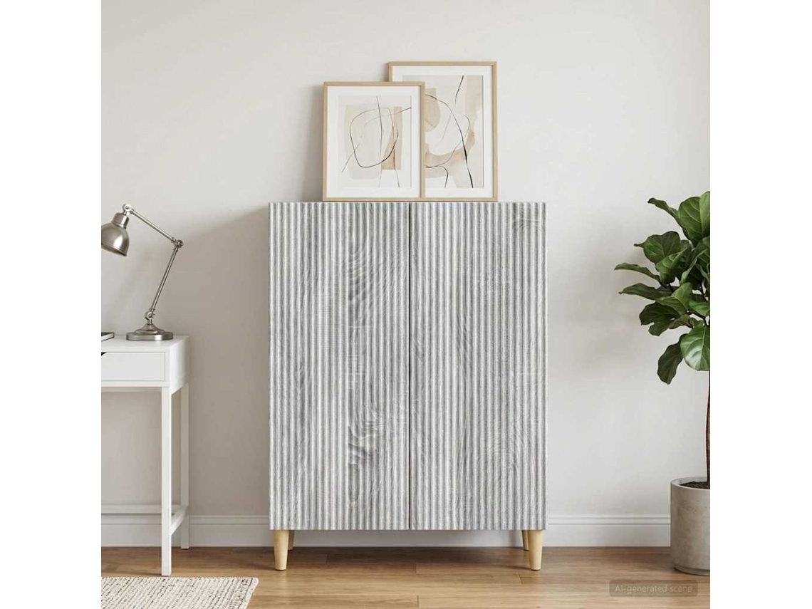 Vidaxl Buffet Sonoma Cinzento 66 X 34,5 X 90 Cm Derivados De Madeira
