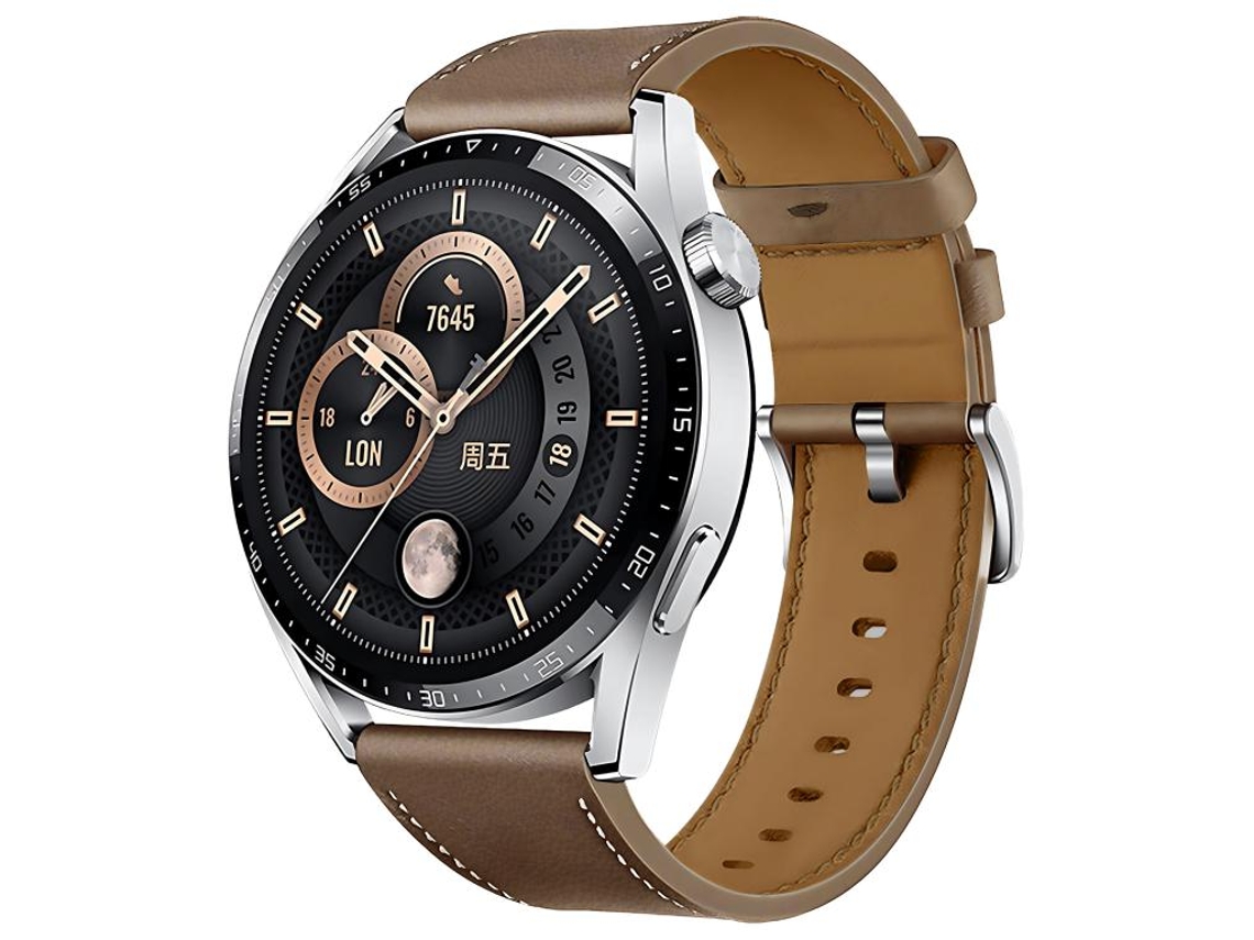 Bracelete para Huawei Watch Gt 5 XIAOMOYU em Couro com Botão de Pressão Marrom Escuro (41mm)