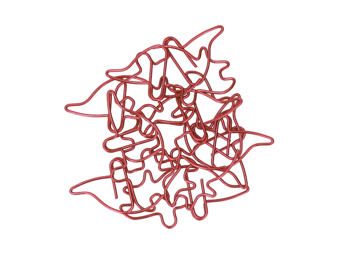 100 Clips De Papel Formam Triceratops Rojo Metal Galvanizado Clips Portáteis De Escritório