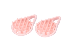 2 Packs Pente Massager Shampoo, Cerdas de Silicone, Remove Cascas Rosa S/MARCA