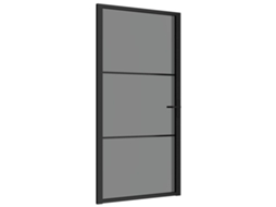 Maison Exclusive - Porta De Interior 102,5x201,5 Cm Vidro Esg E Alumínio Preto
