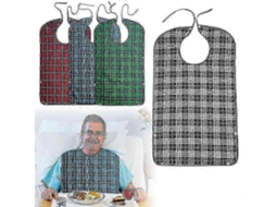 Babadores Para Adultos, Pacote Com 4 Babadores Para Adultos Com Botão De Pressão E Amarração, Babador Impermeável Para Adultos, Babador Reutilizá