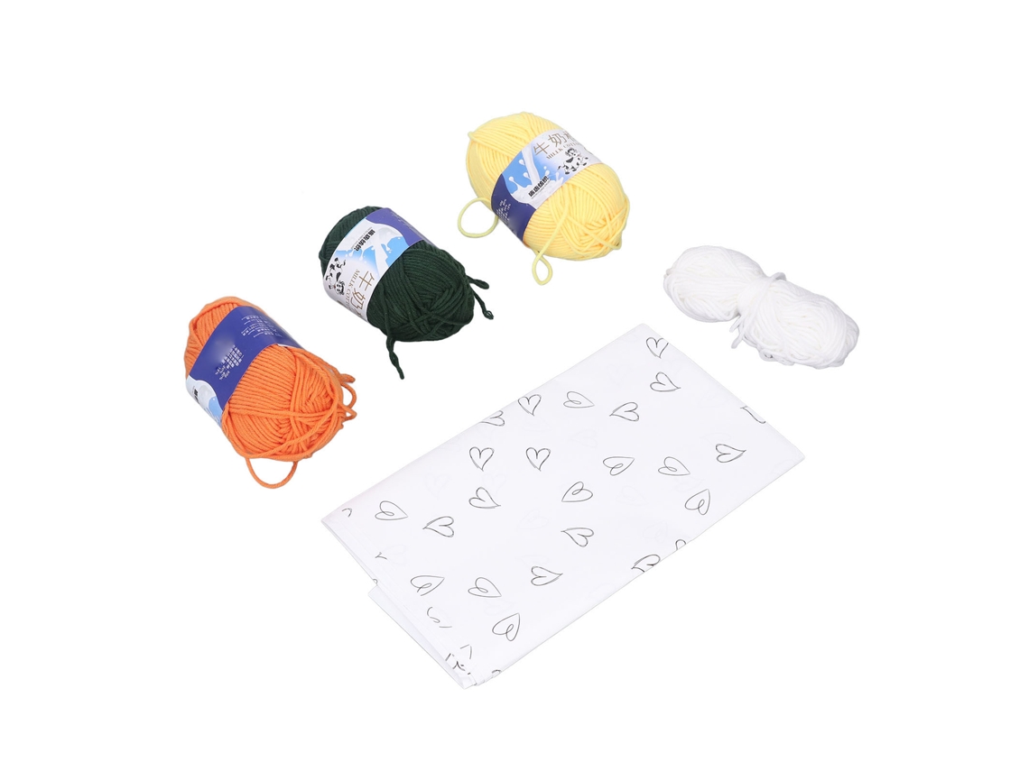 Kit de Bouquet de Lã Diy 6 Tulipas 3 Margaridas Brancas