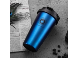 Caneca Térmica De Aço Inoxidável (cinza Escuro) De 500 Ml, Com Tampa E Alça À Prova De Vazamentos, Com Isolamento De Parede Dupla.